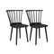 Set of 2 Rubber Wood Windsor Dining Chair Armless Sturdy Seat